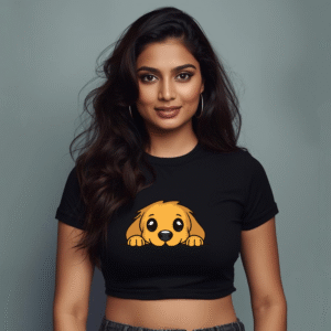 Vibe Check Ladies Crop Top – Unleash Your Style - Puppy Design