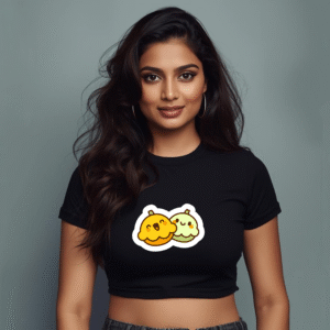 Vibe Check Ladies Crop Top – Unleash Your Style - cute design