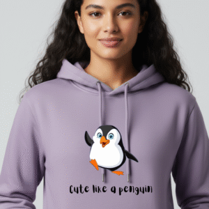 Cute Like a Penguin – Unisex Lavender Hoodie