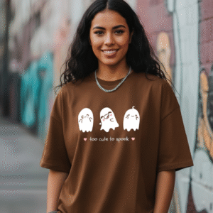 Unisex Oversized T-Shirt – Too Cute to Spook Design 👻💖