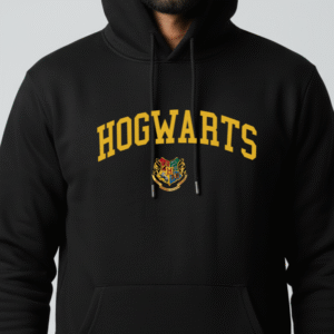 Unisex Black Hoodie – Hogwarts Legacy Design (Harry Potter Theme)