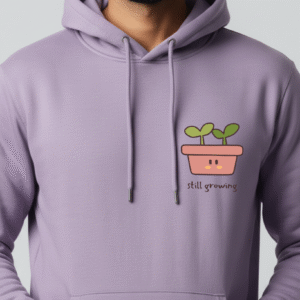 Unisex Still Growing’ Printed Hoodie – Lavender